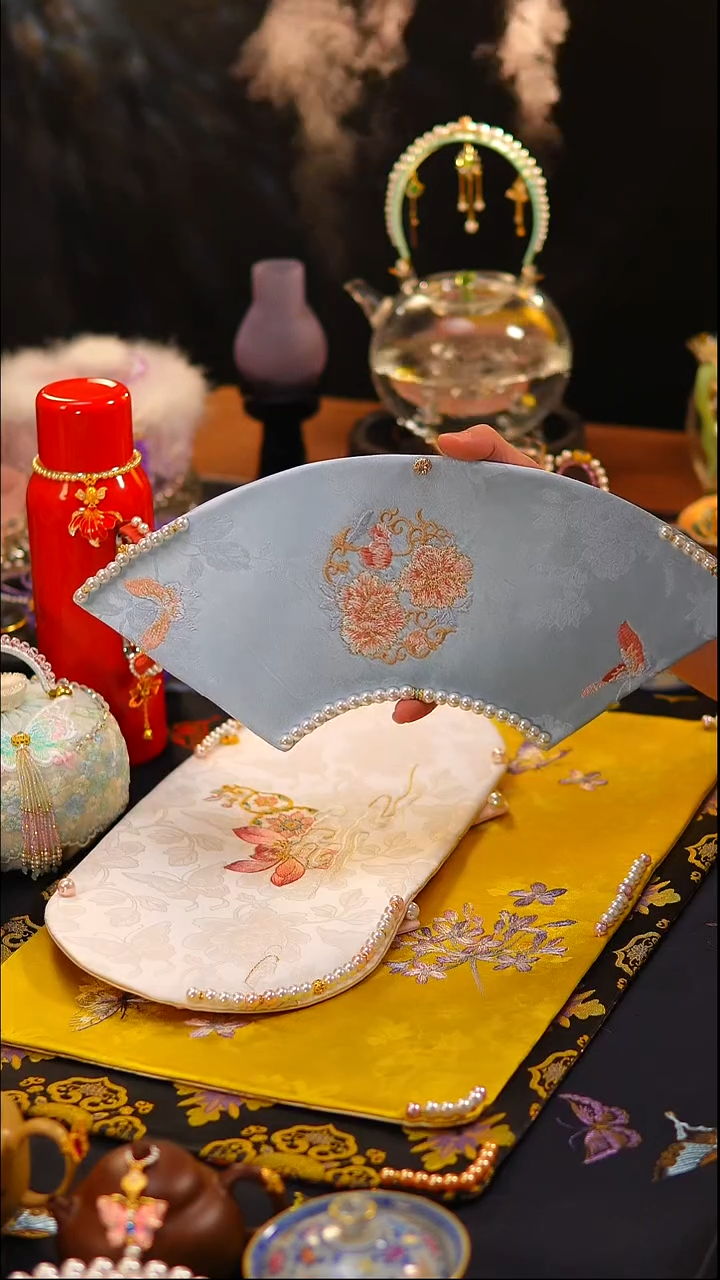 120扇形茶席40x18cm（微瑕/