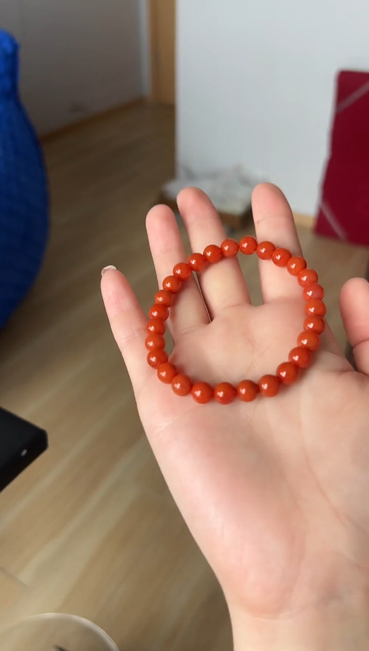 【闪购商品】南红玛瑙手串未镶嵌南红满色满肉单圈手串