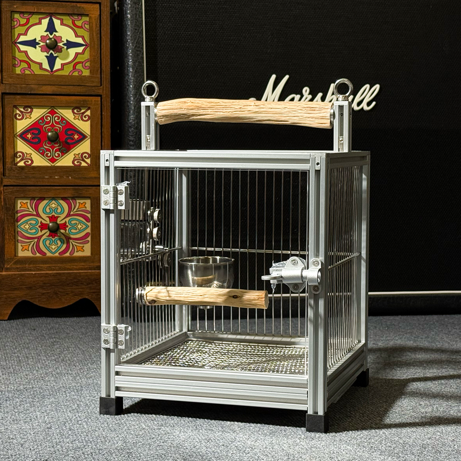 「摩摩鸟舍」 铝型材便携式外出笼 手拎鹦鹉笼  DIY 玄凤和尚凯克