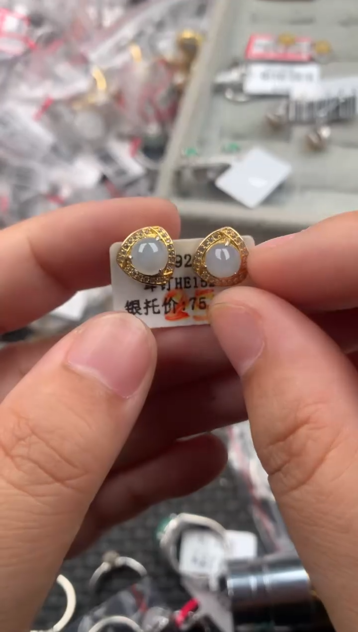 银S925镶嵌戒指翡翠444444   6