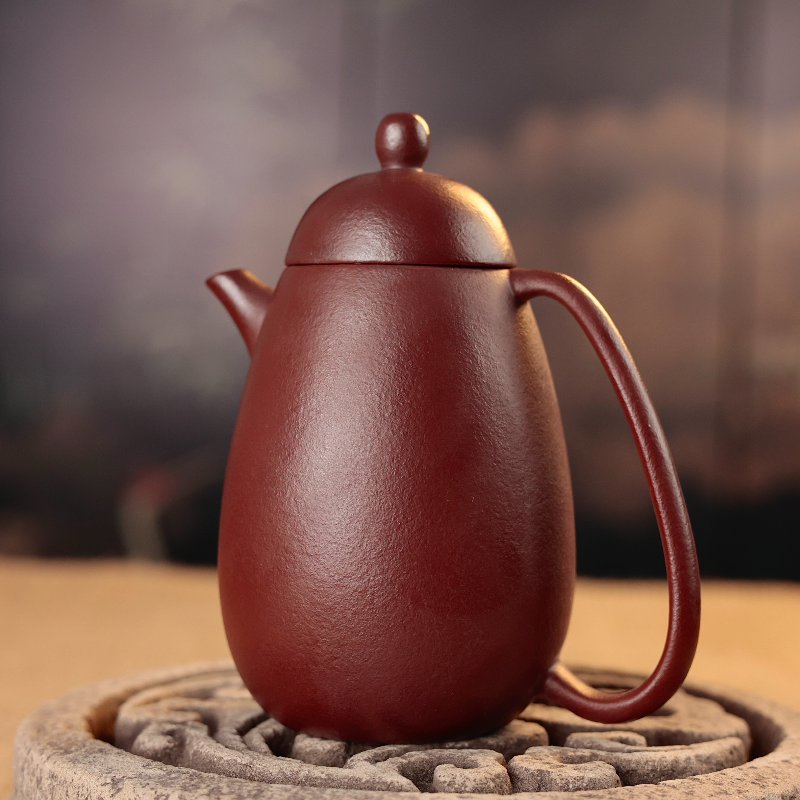 原矿老紫泥高龙蛋壶大容量中式泡茶壶家用复古大号紫砂壶ZH065