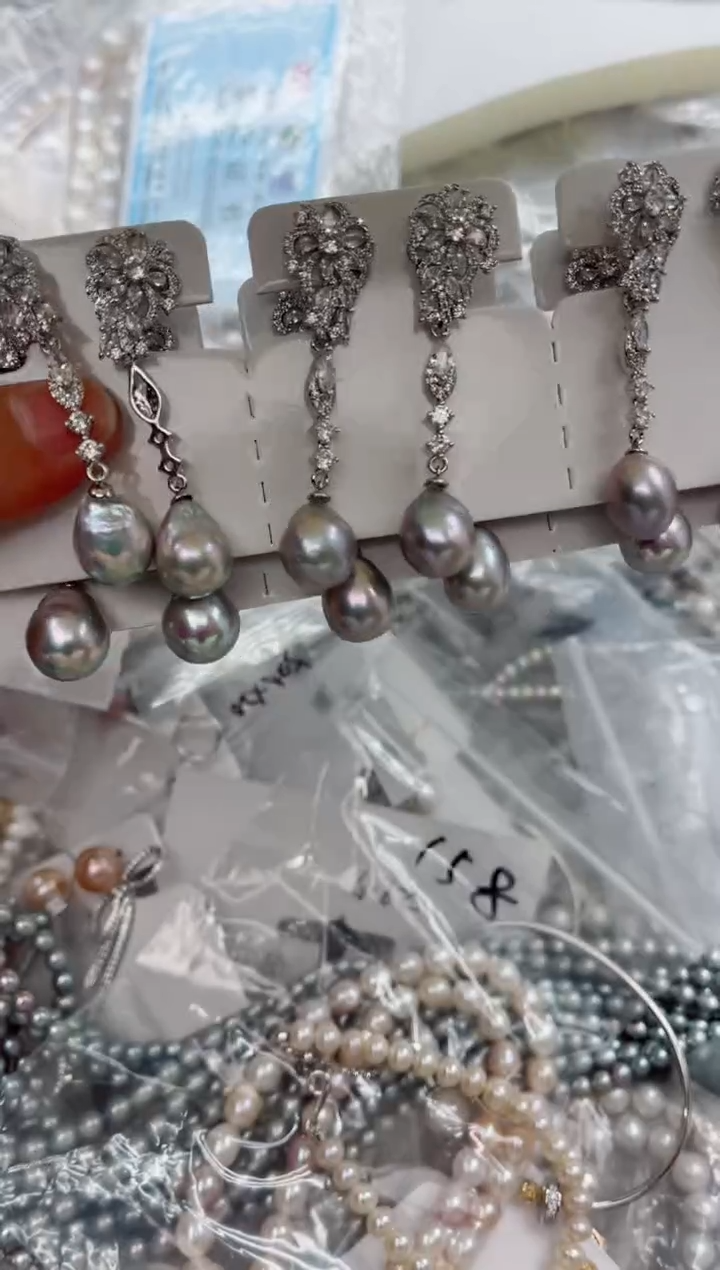 未镶嵌耳饰淡水珍珠多样性发其一，非无暇