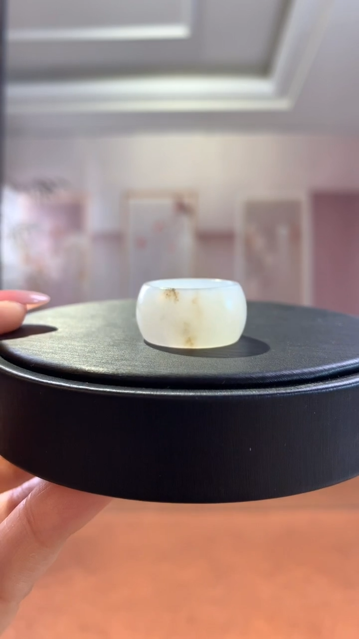 未镶嵌和田玉挂件小*娘桂花糕戒圈17-18