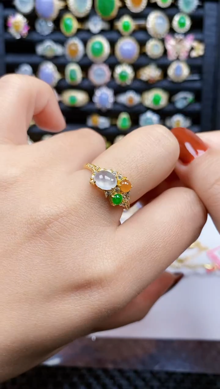 银S925镶嵌戒指翡翠76