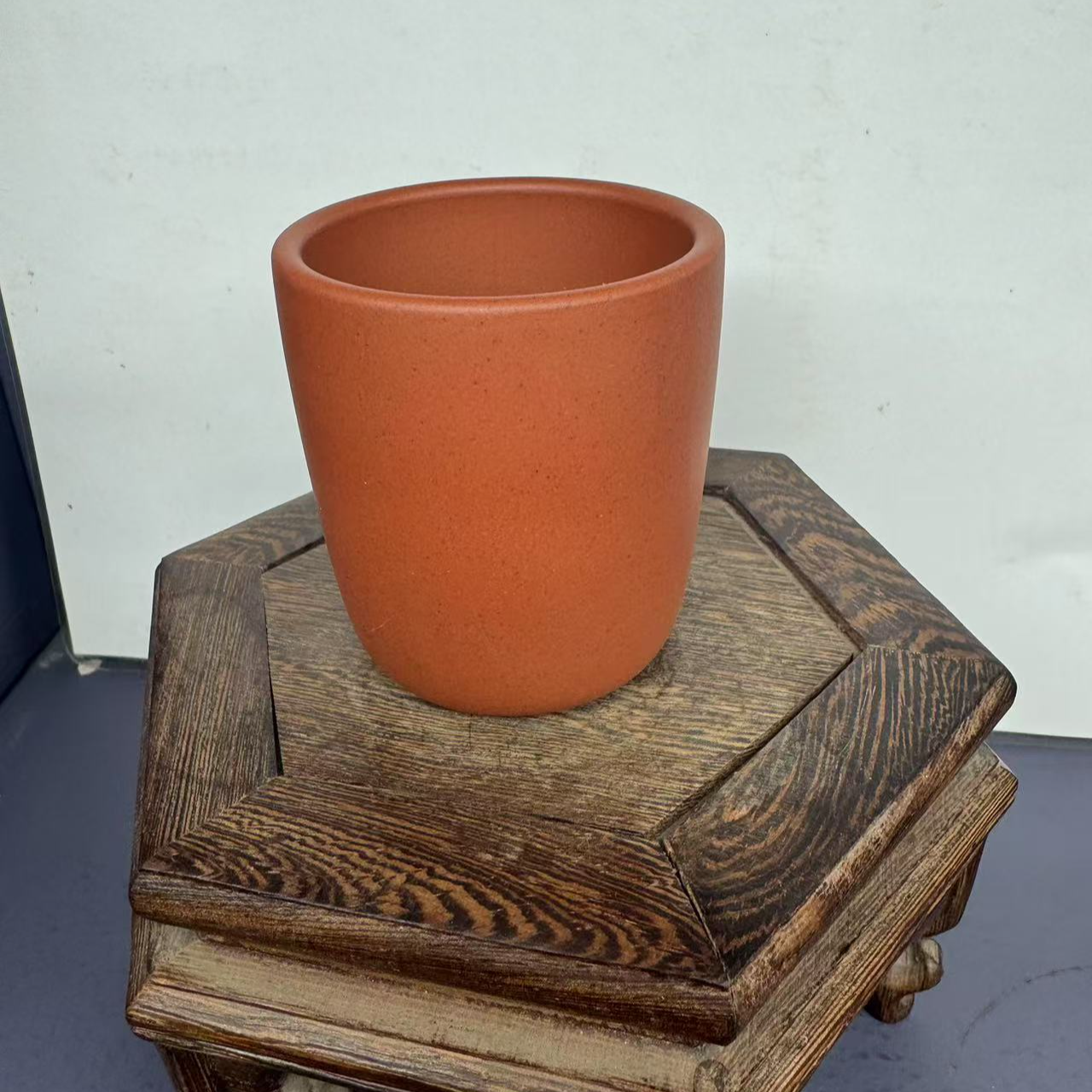 老梁说壶 红泥 直筒杯