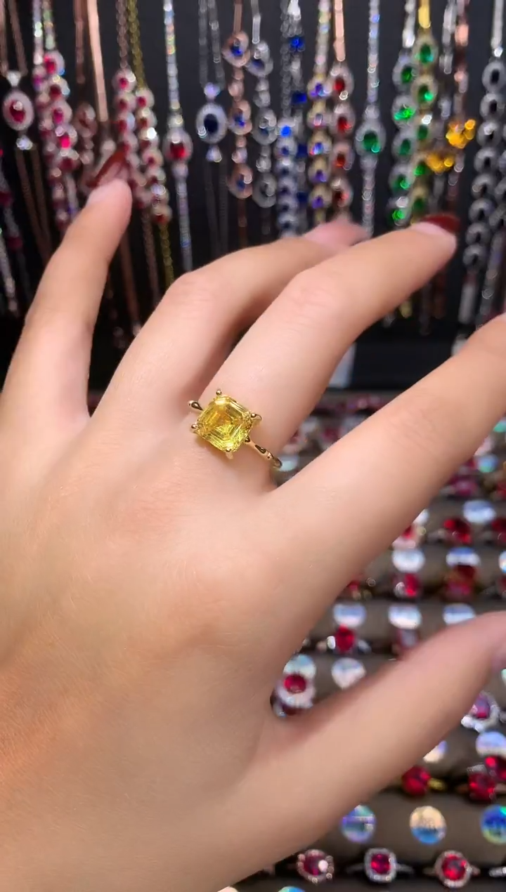 【闪购商品】烟晶戒指银S925镶嵌银色