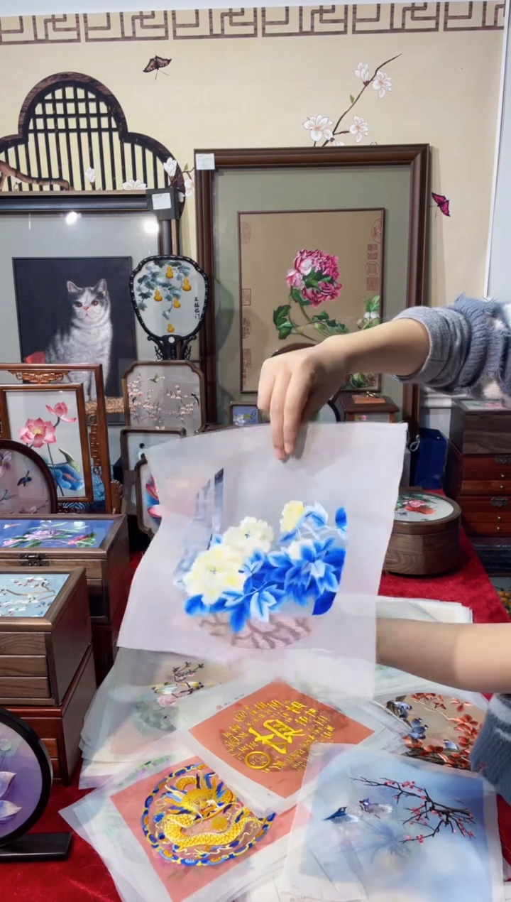 织绣精品苏绣手工刺绣，绣片4