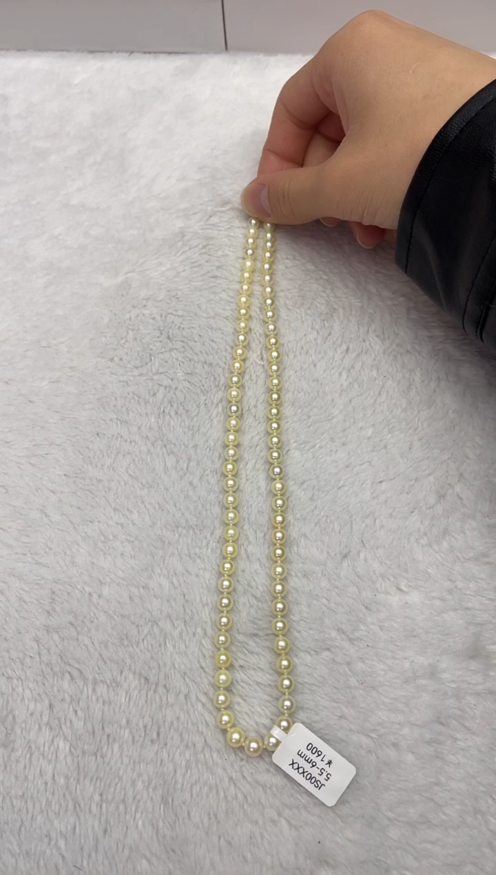 【闪购商品】海水珍珠颈饰未镶嵌AK羽皇金5.5-6mm（多样性发一）