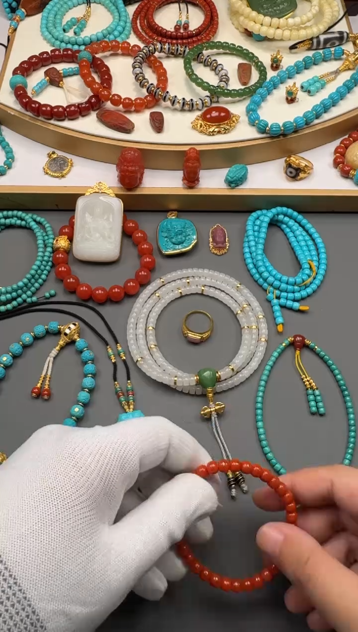 未镶嵌绿松石手串竹*~1111