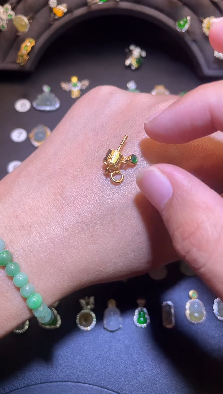 吊坠(不含链)银S925镶嵌翡翠1