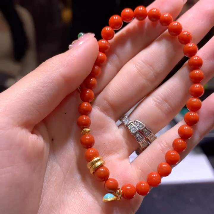 【逍遥】南红玛瑙圆珠约5mm手串*777/23/多样性发/1件