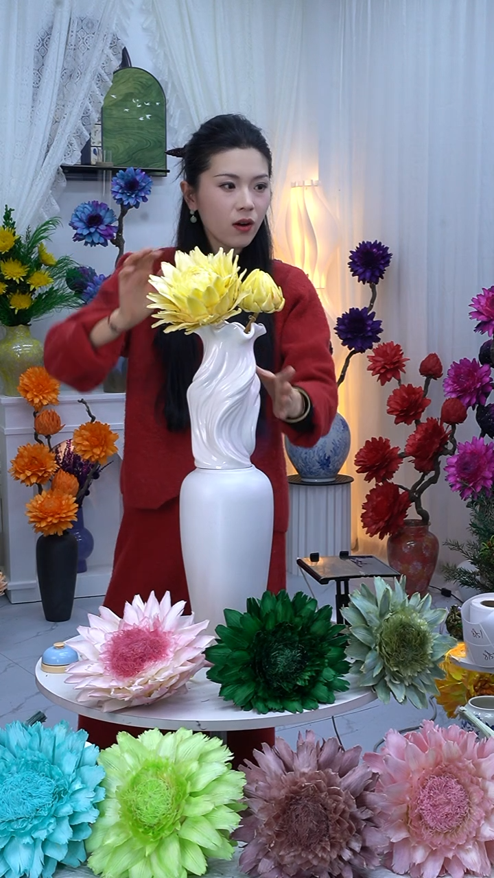 永生洋蓟黄色2头【有染色点】8926