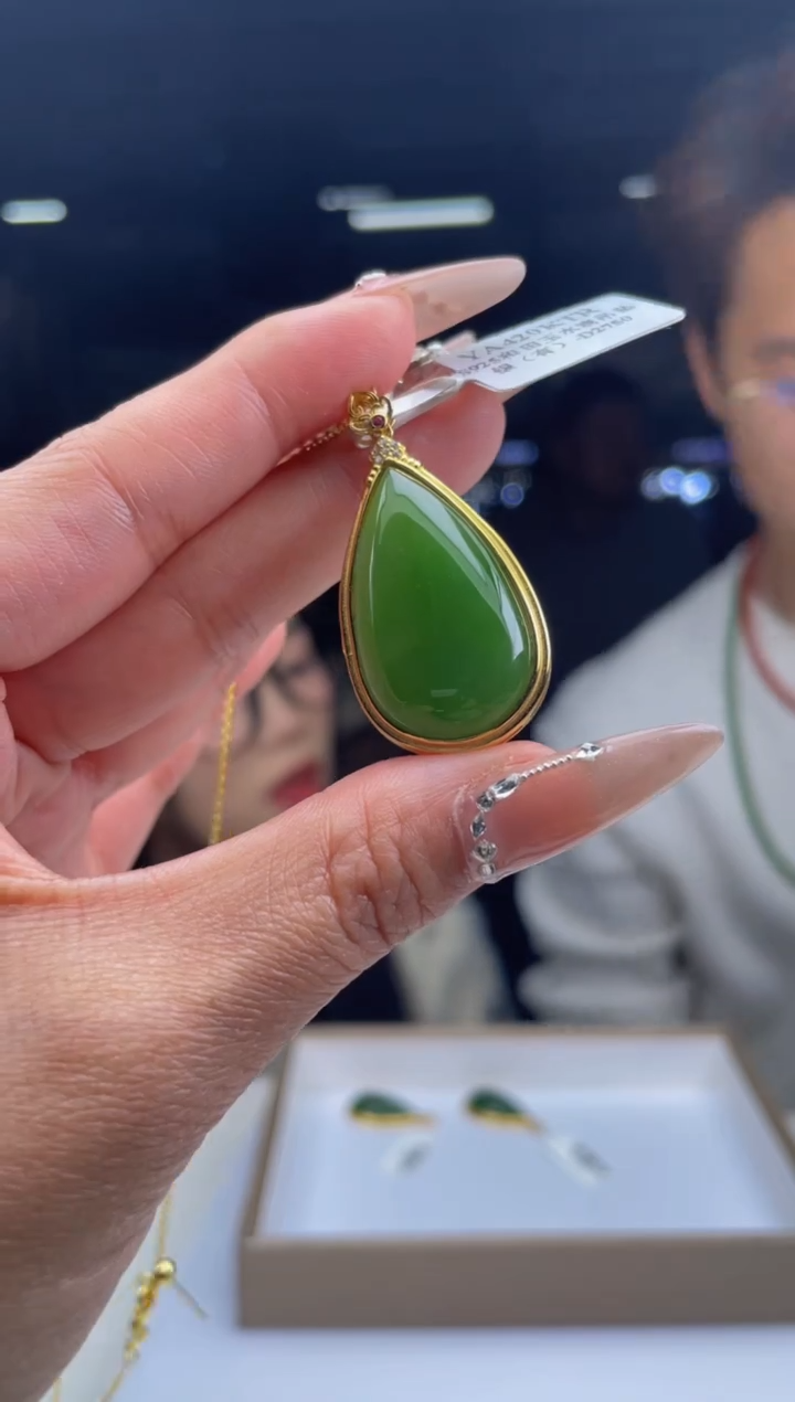 【闪购商品】定制和田玉银S925镶嵌天然和田玉拍一发一
