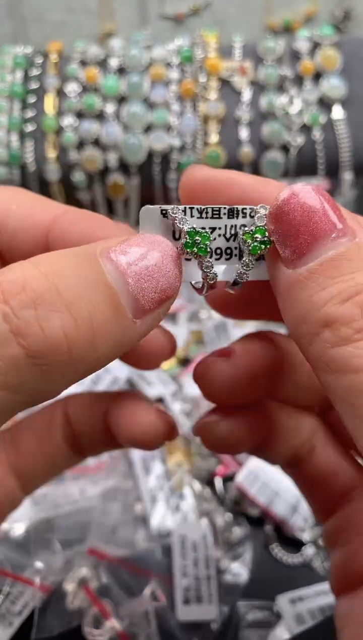 【闪购商品】翡翠戒指银S925镶嵌111111111     5