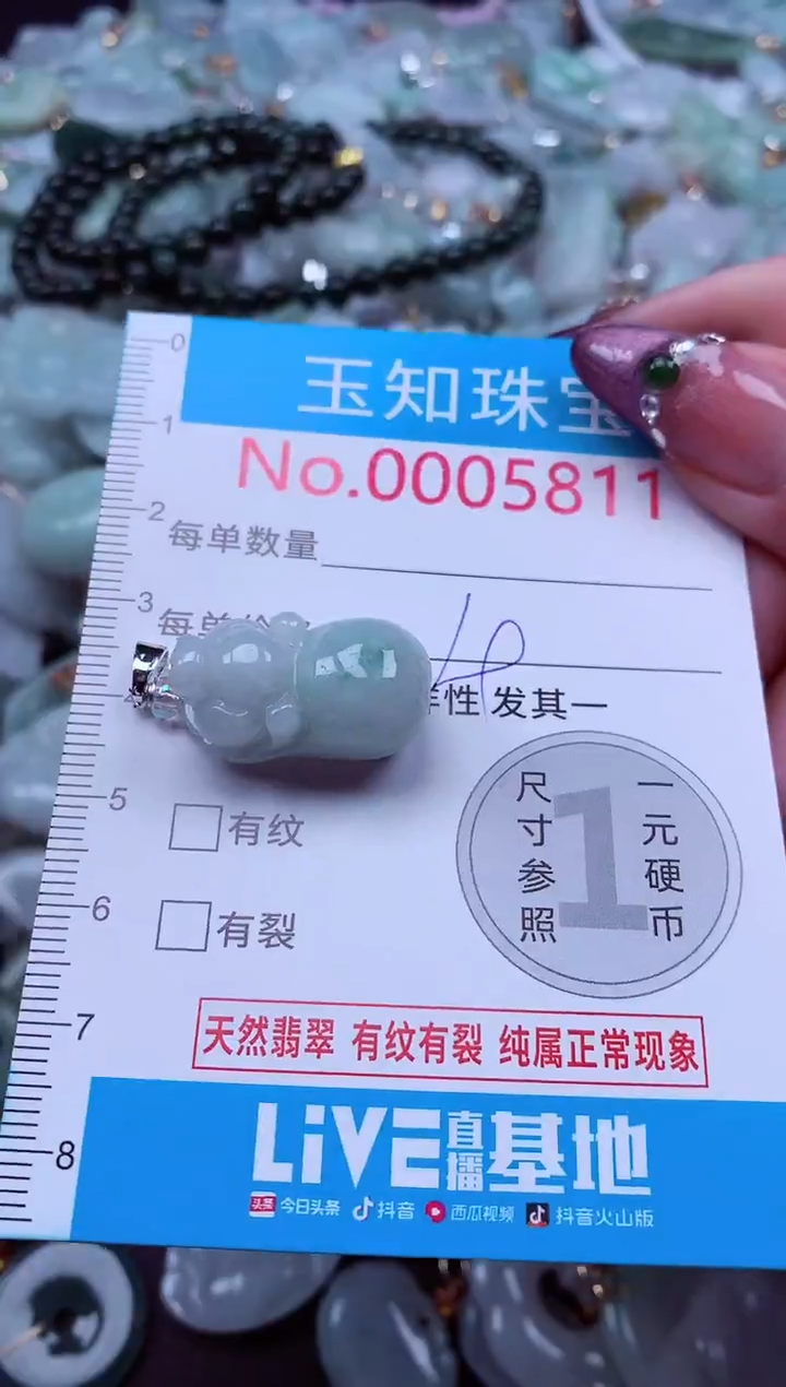 吊坠(不含链)未镶嵌翡翠5811