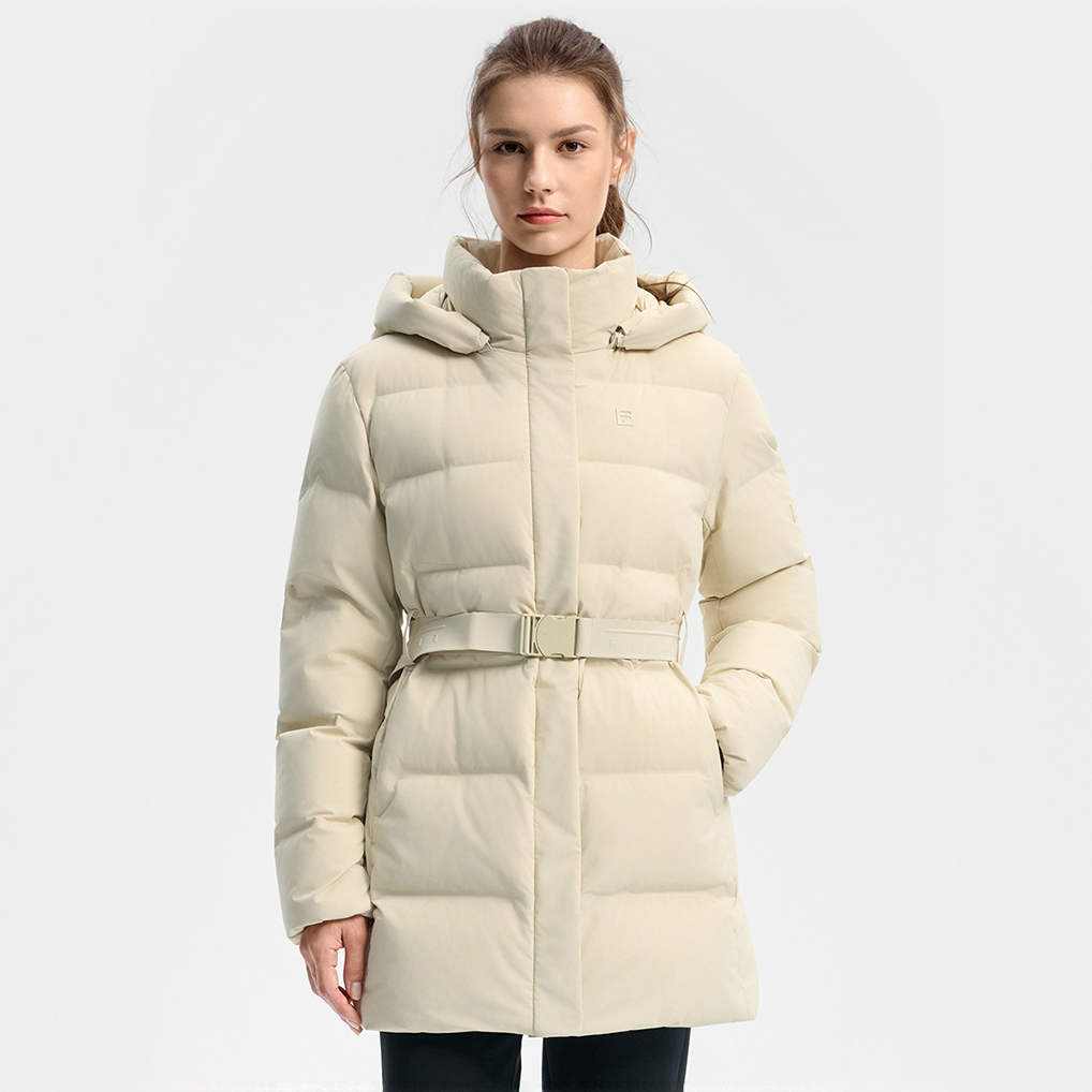 Fila/斐乐女【鹅绒收腰显瘦】冬季新保暖气质户外羽绒服A11W541910F
