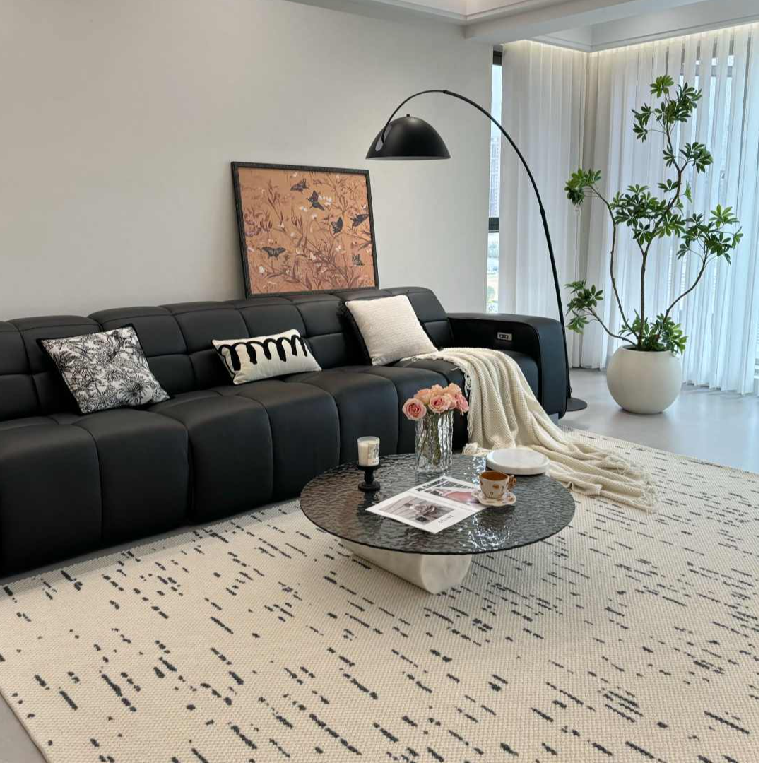 2025新款羊毛地毯客厅简约瑞士雪松轻奢高级茶几卧室床边毯衣帽间