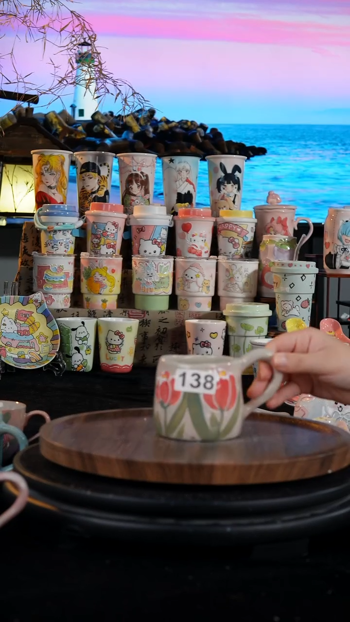 陶瓷便携款手工手绘景德镇陶瓷