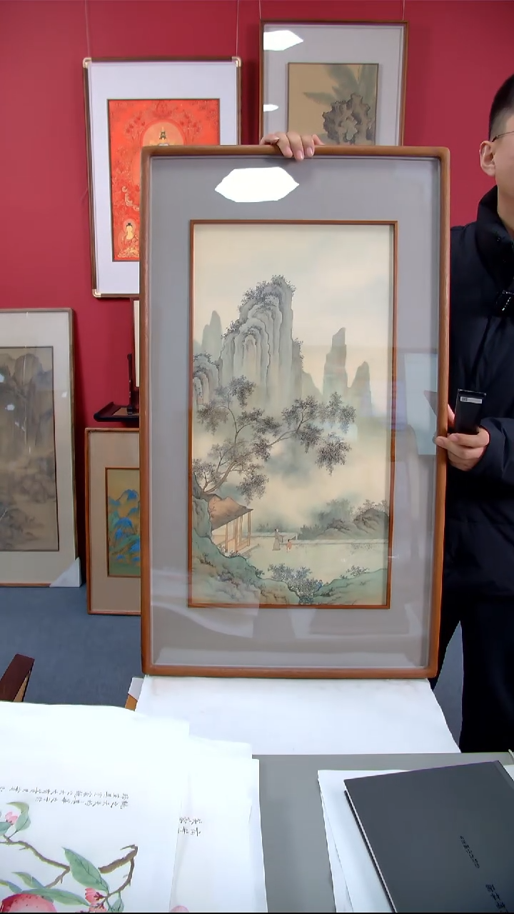 【闪购商品】国画丁奕《望景图》装裱92*52