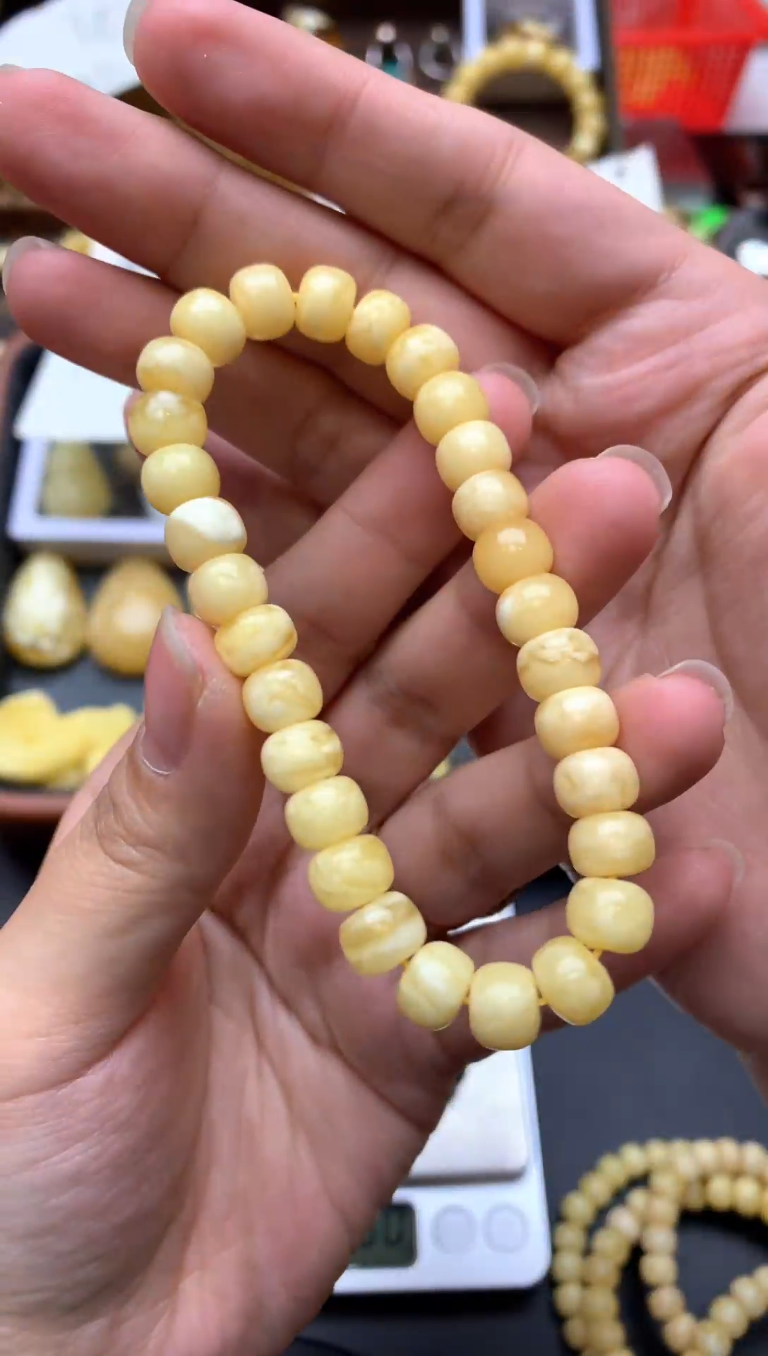 【闪购商品】琥珀珠宝奇石未镶嵌012琥珀蜜蜡个别珠子有花粉小坑