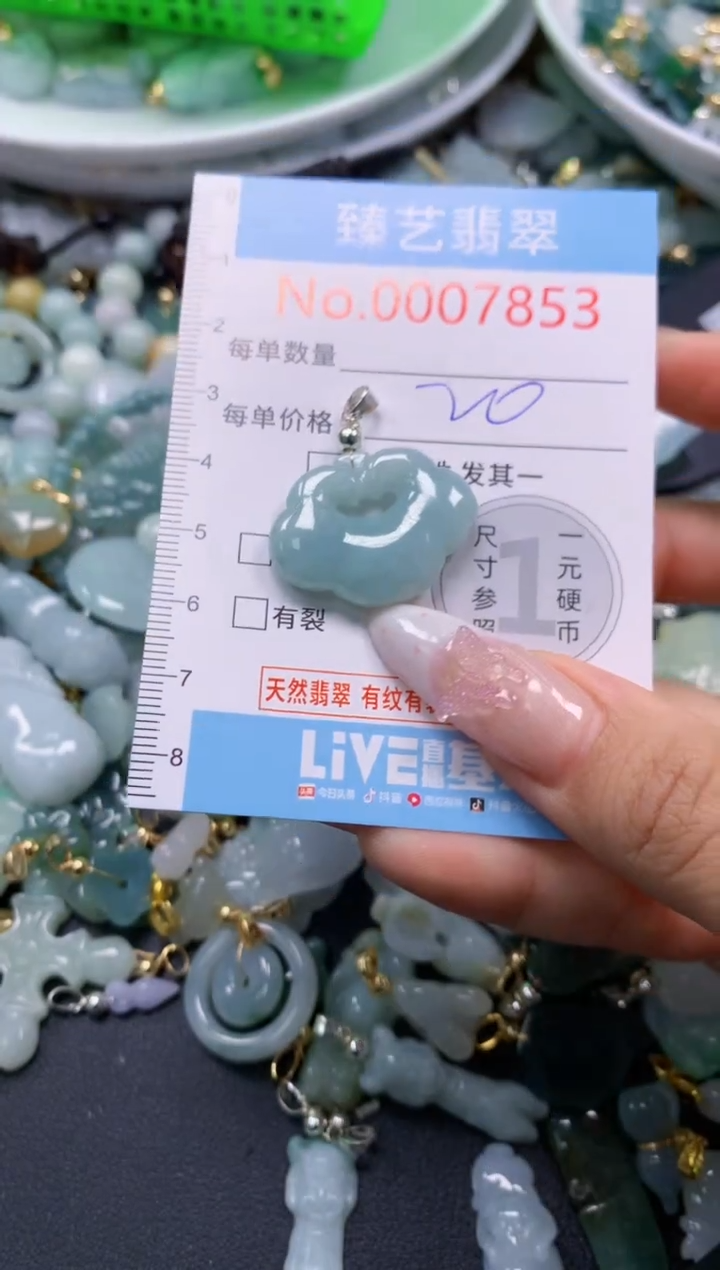 翡翠未镶嵌颈饰7853