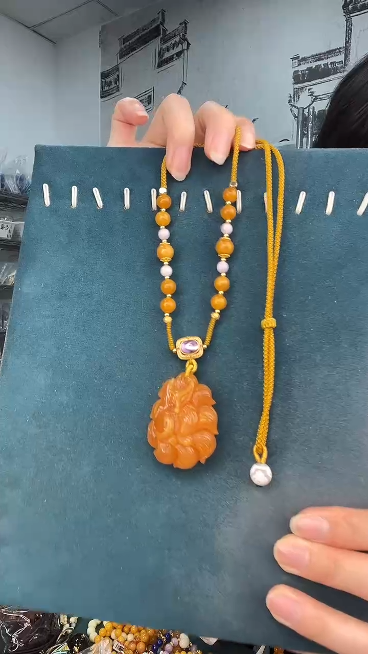 裸石琥珀未镶嵌天然蜜蜡A3107