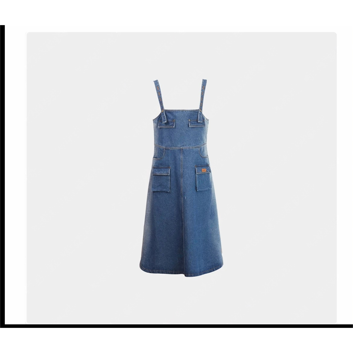 芬奇牛仔背带裙复古蓝+牛仔灰