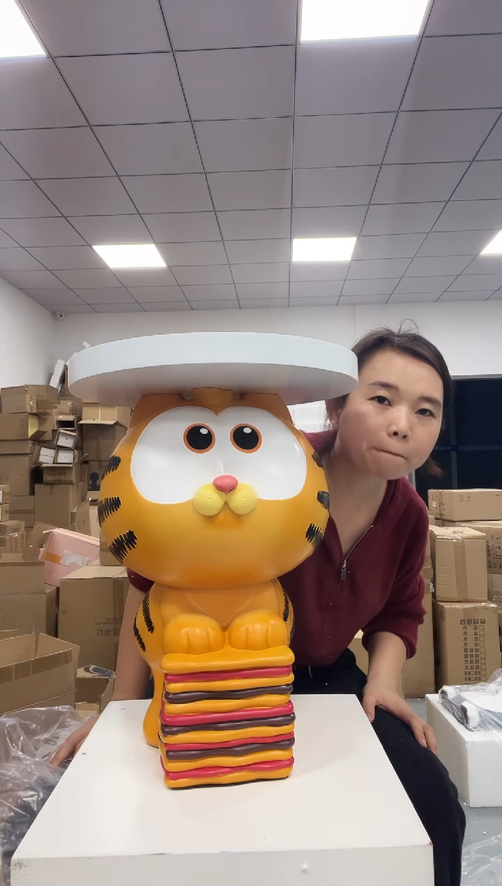 树脂加菲猫桌面摆件
