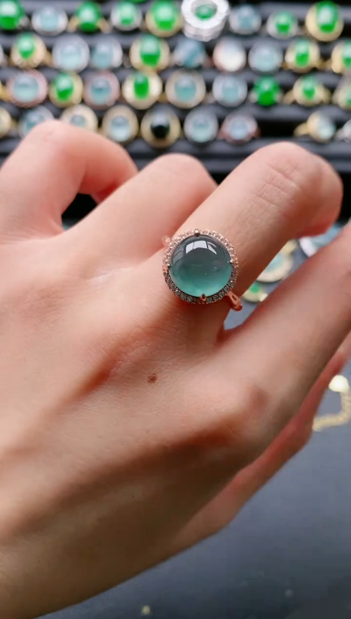 【闪购商品】翡翠戒指银S925镶嵌111111