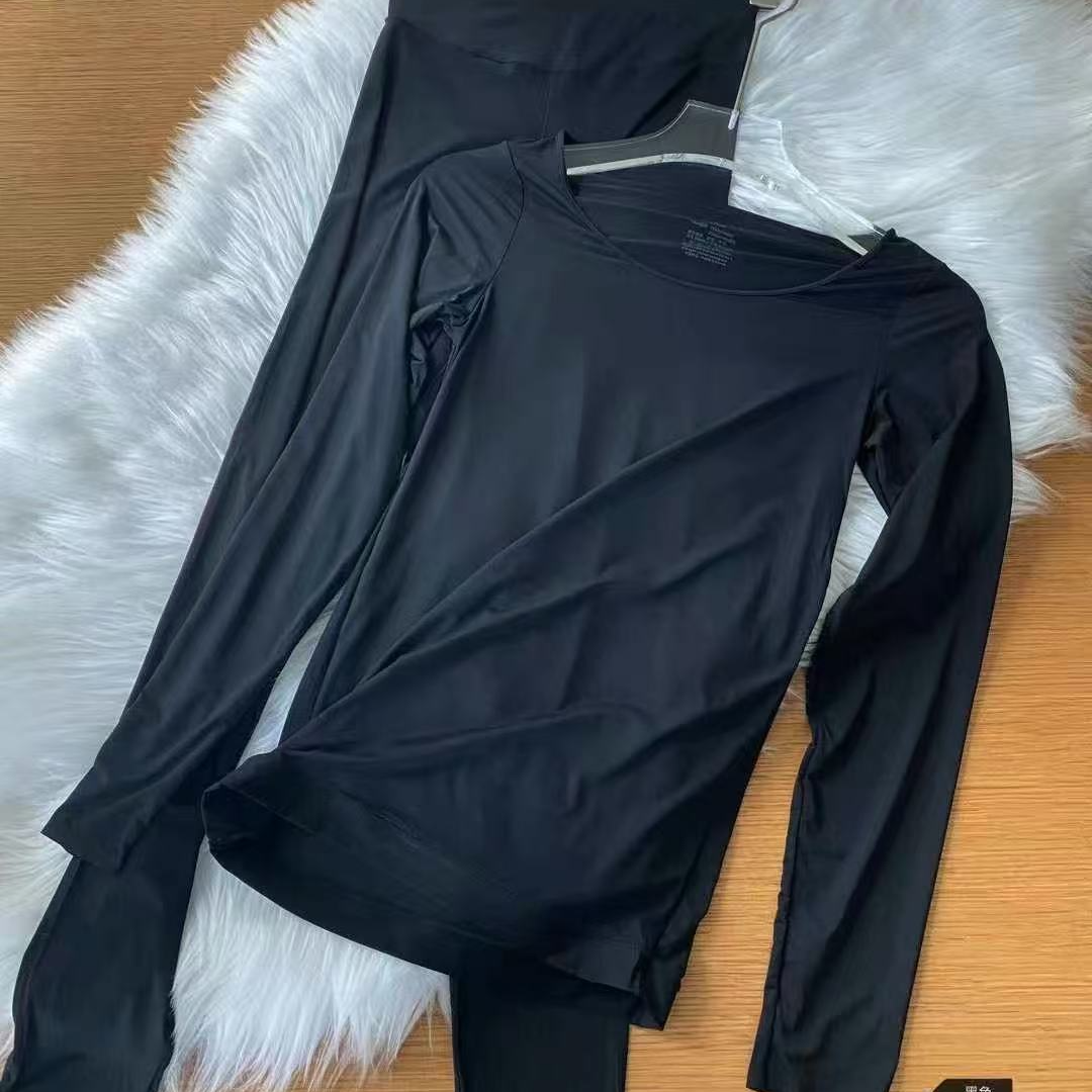 轻薄热能奶皮保暖高领网红长袖内衣女高弹亲肤面膜衣秋衣女款薄款