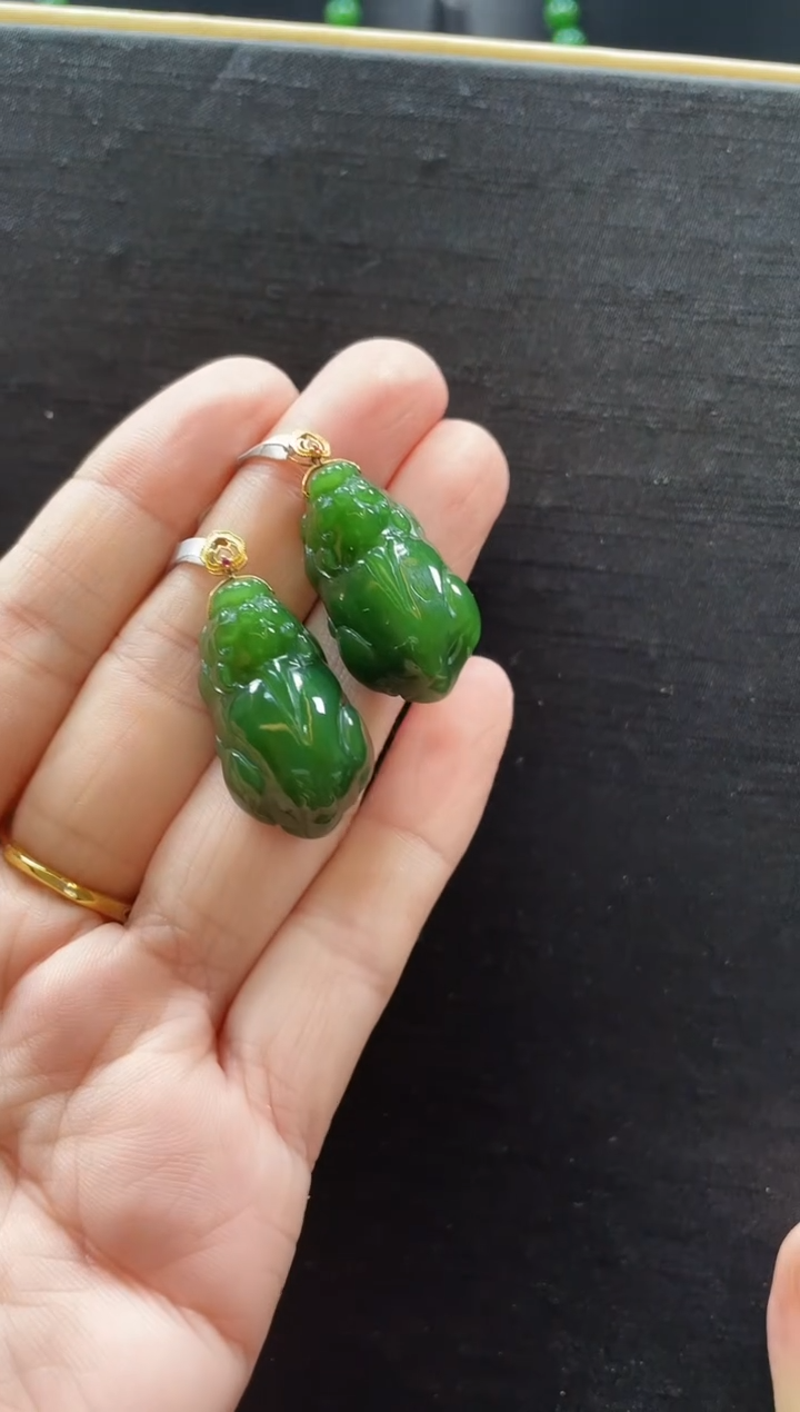 【闪购商品】和田玉吊坠银S925镶嵌多样性发一