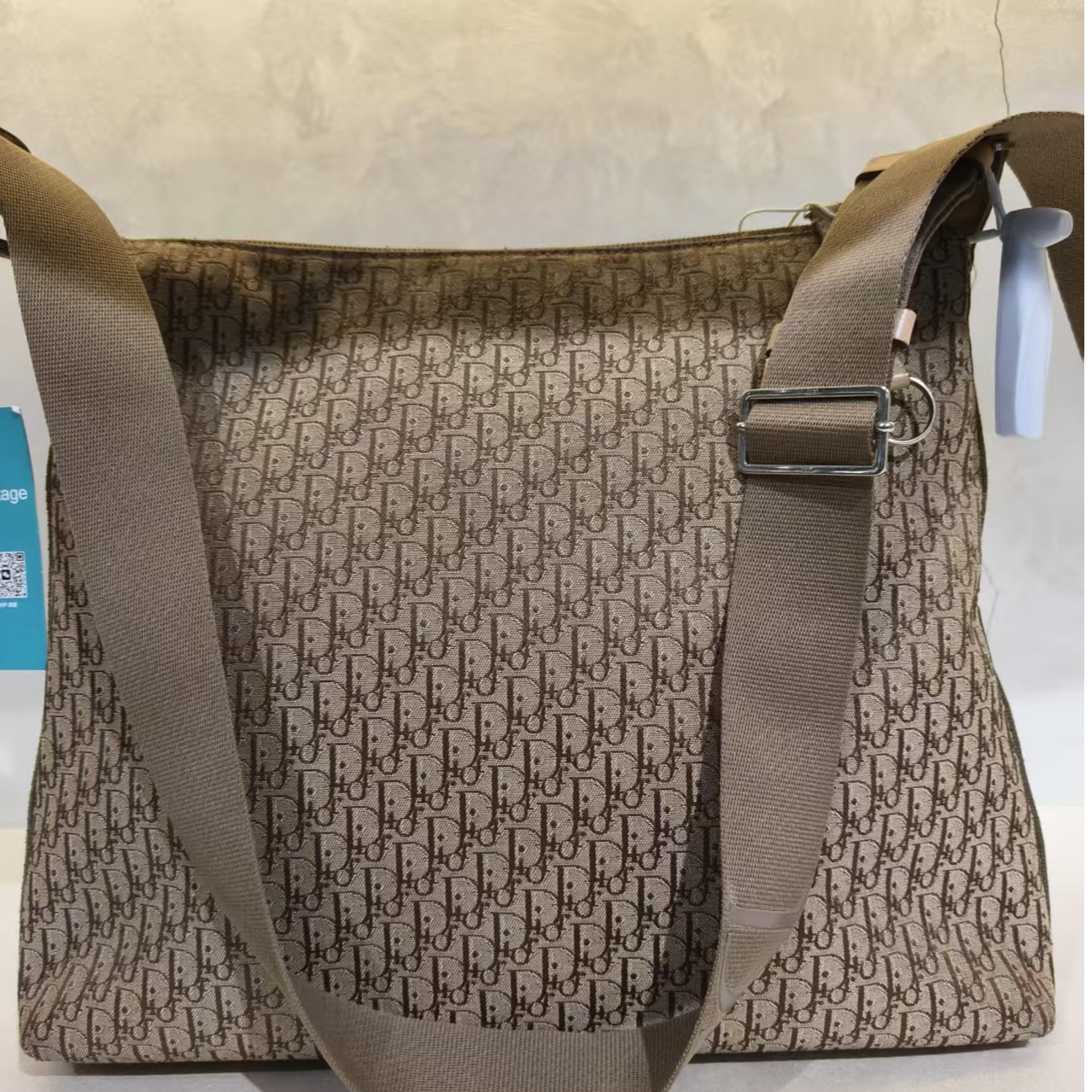 95新 DIOR/迪奥 Dior 棕色老花满印邮差包