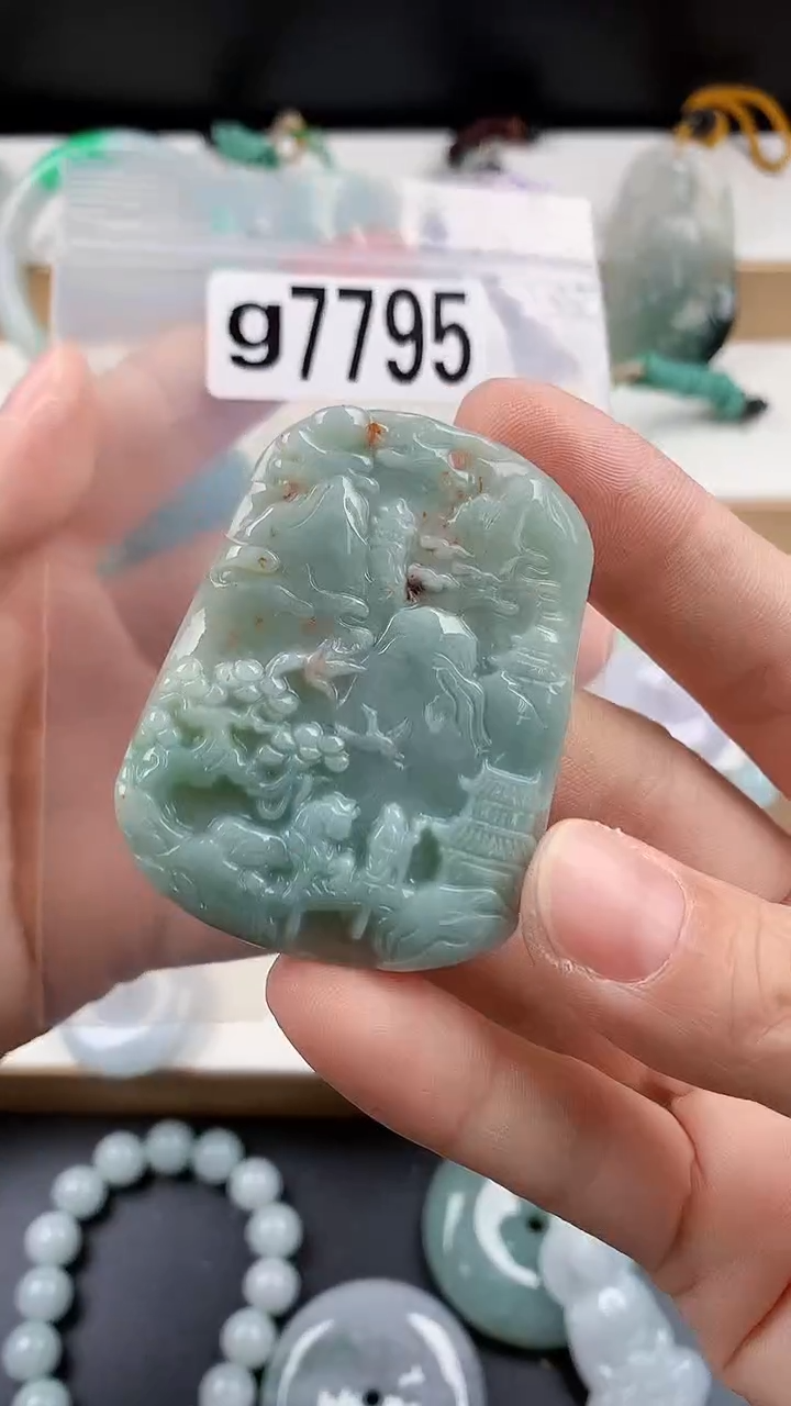 颈饰未镶嵌翡翠天然翡翠吊坠挂件