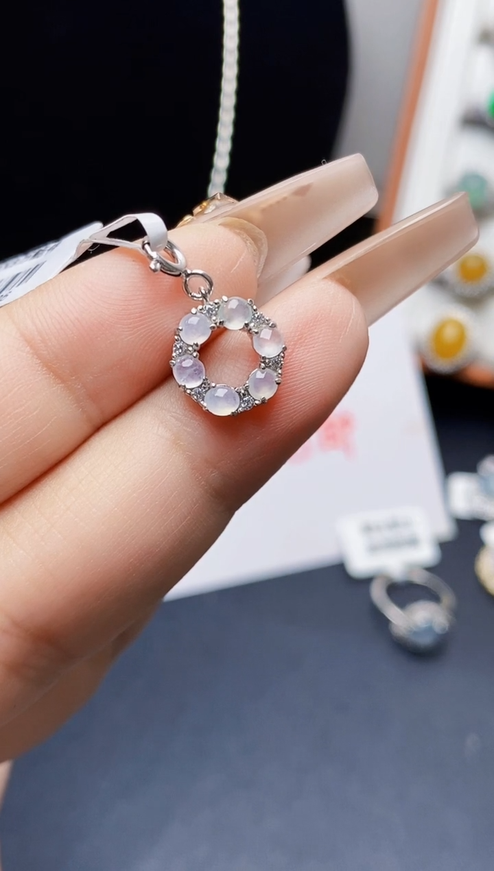 银S925镶嵌戒指翡翠0708