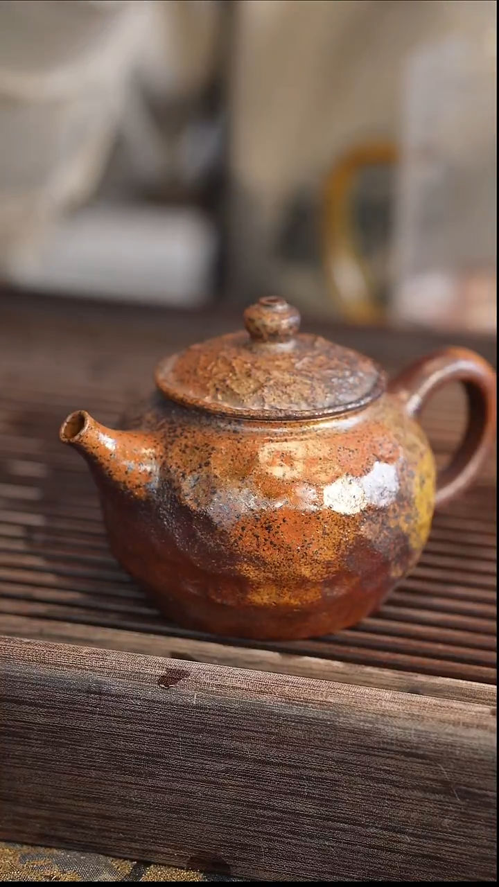 茶壶紫砂55号 柴烧   