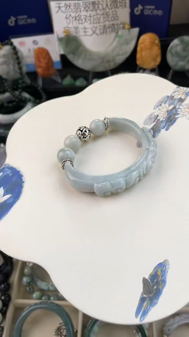 未镶嵌手链翡翠手工定制默认微瑕主播介绍为准