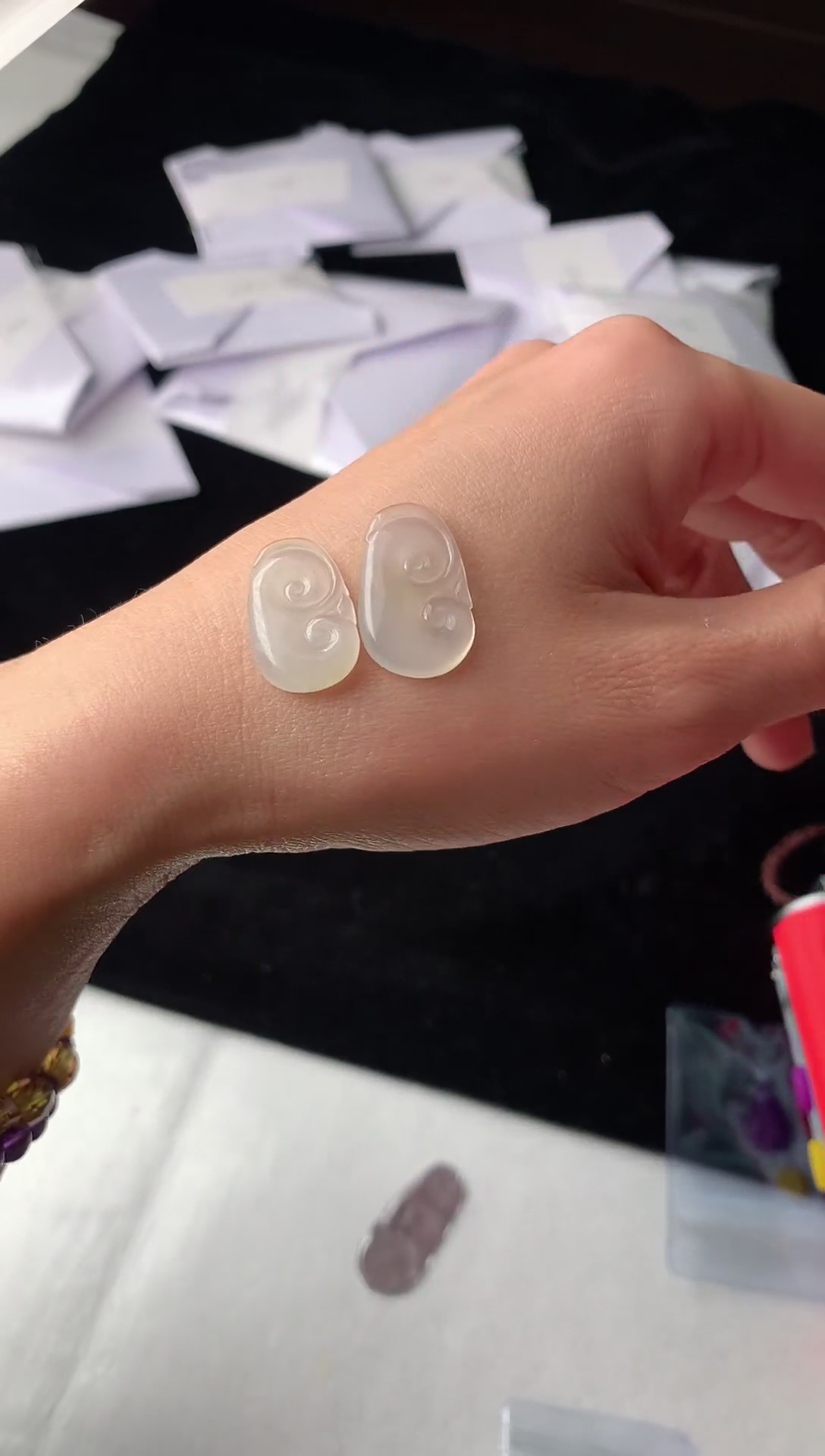 【闪购商品】翡翠颈饰未镶嵌翡翠A货冰种纯净如意2件