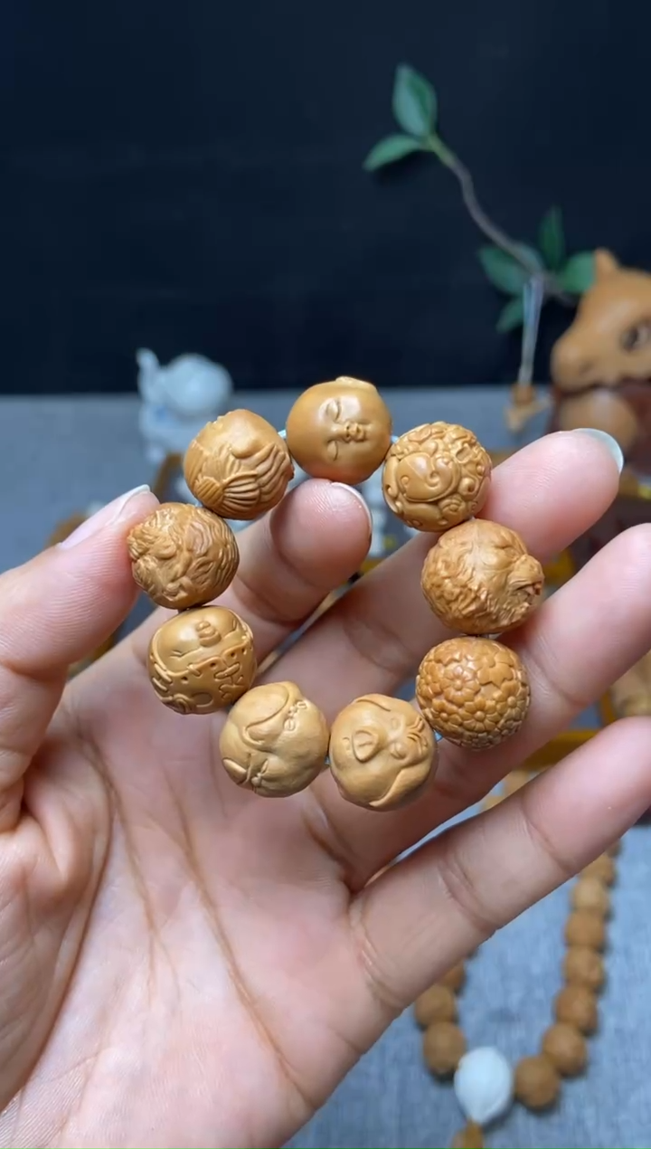 吊坠猴头核桃雪*单颗多宝15+瑕