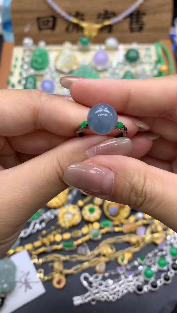 【闪购商品】翡翠戒指18K金镶嵌154-中国好珍宝