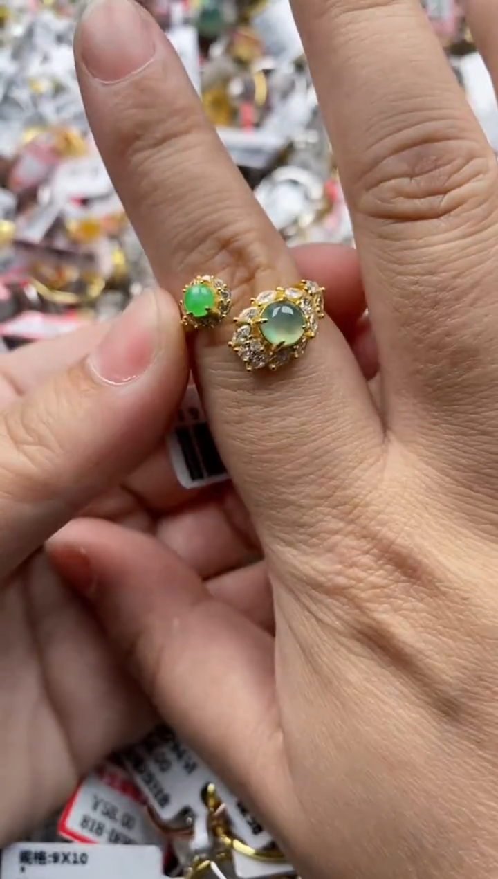【闪购商品】翡翠戒指银S925镶嵌88888---9