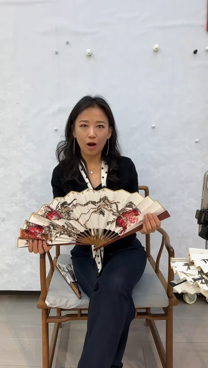 【闪购商品】折扇1炳山艺术----付建绘画作品
