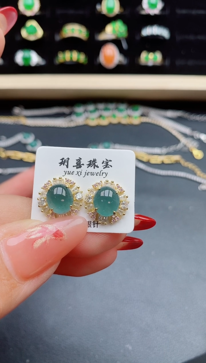 【闪购商品】翡翠戒指银S925镶嵌321321