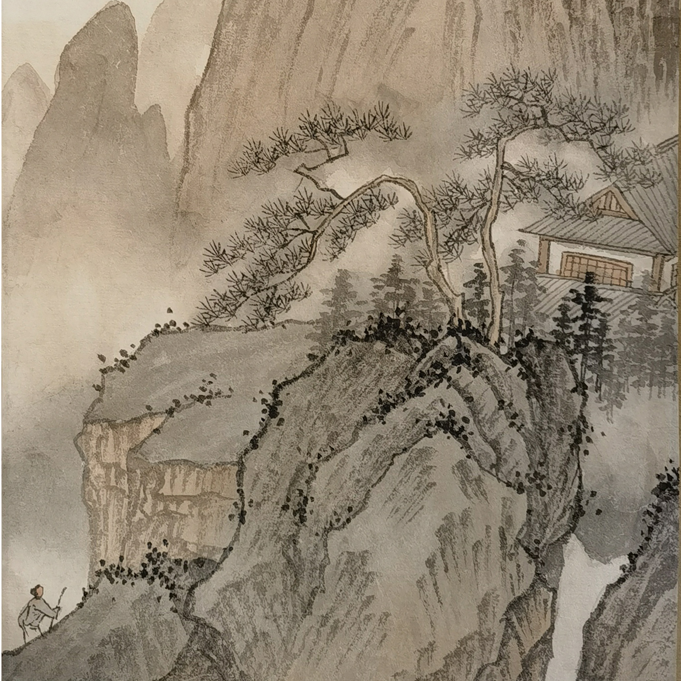 【辽拍】V240409-3-01《山水》（0.8平尺）纸本镜片 lj1214