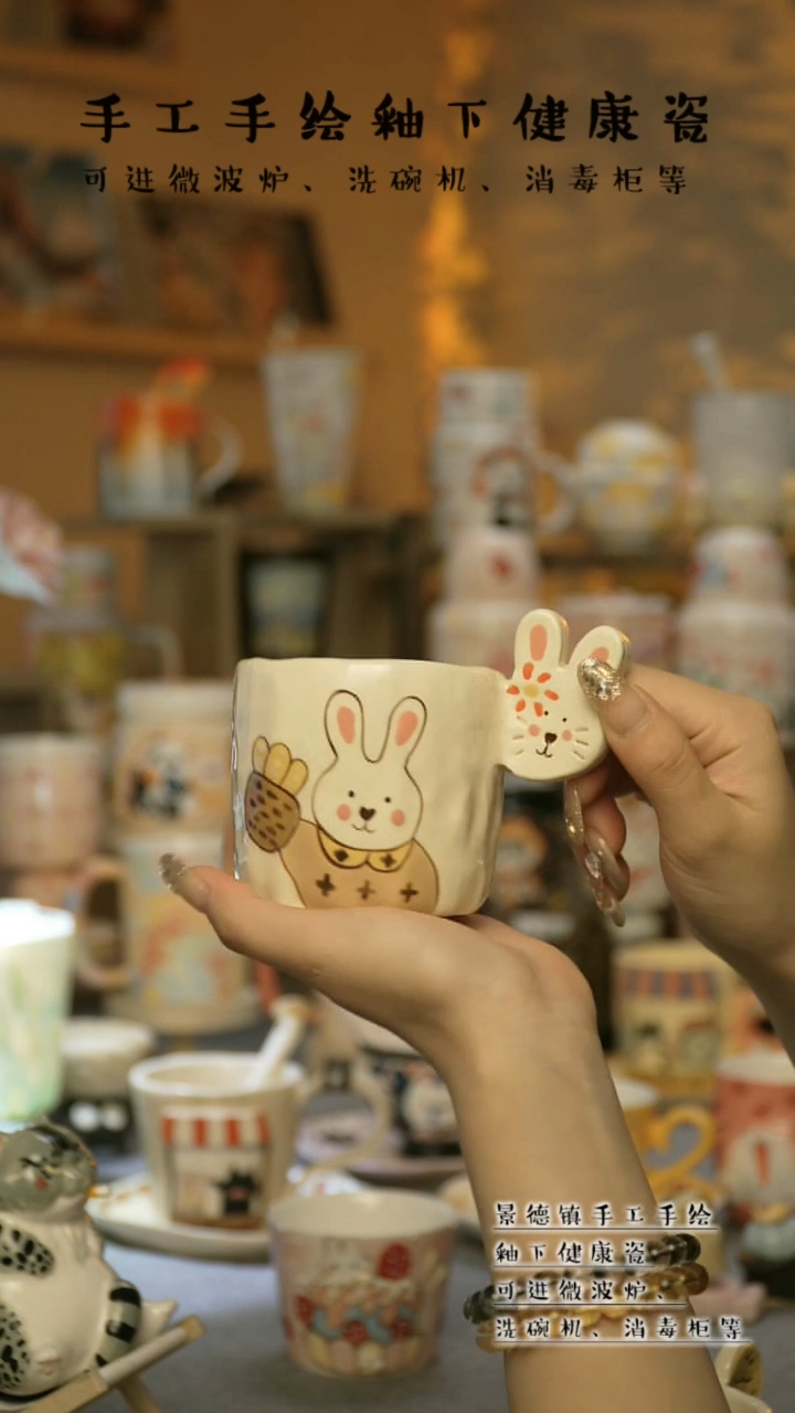 【闪购商品】杯景德镇高温釉下彩陶瓷&A766