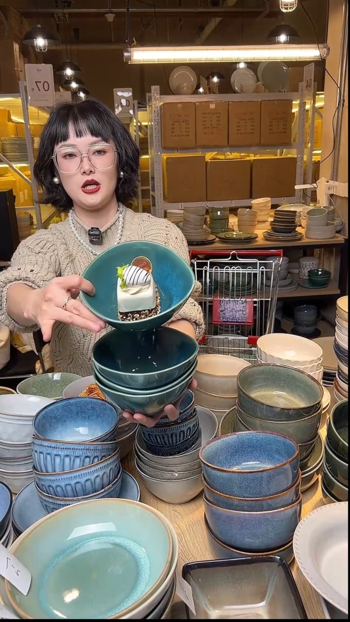 瓷124外贸尾货窑变釉下彩默认微瑕