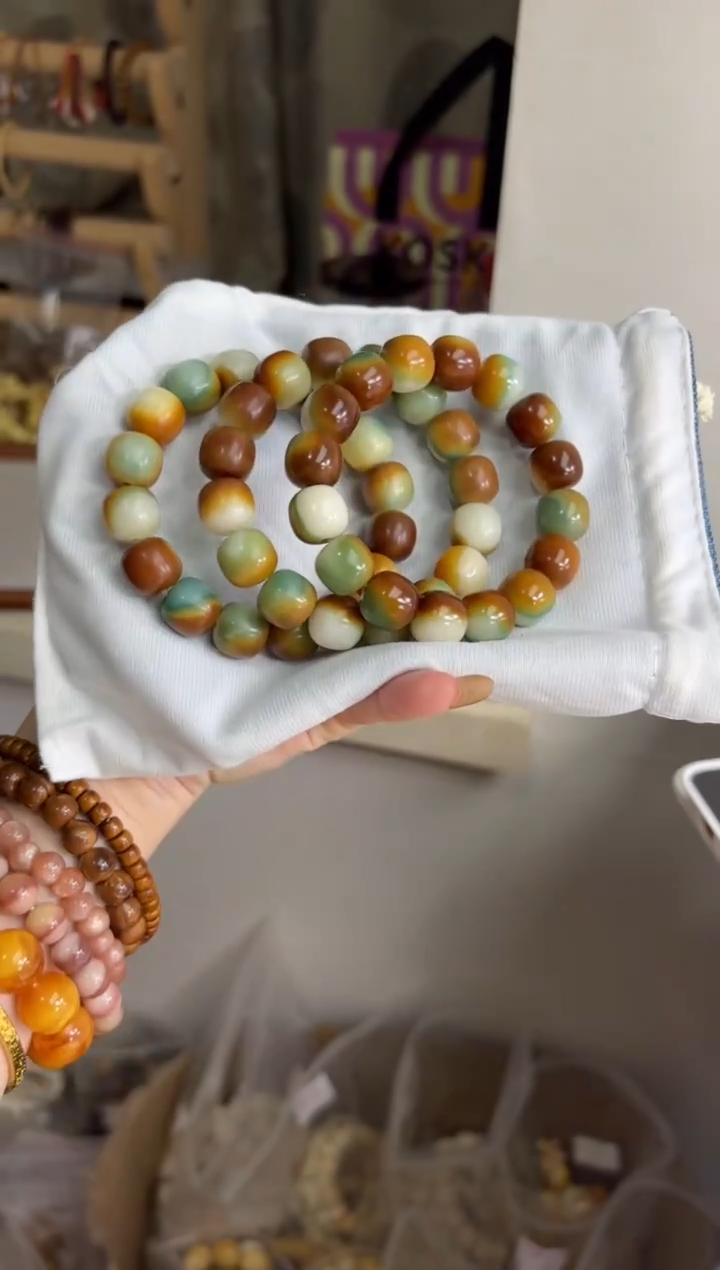 手串菩提根/象牙果沐h04敦煌干磨桶珠13*14mm手串