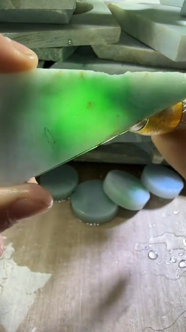 裸石翡翠天然翡翠A货花367