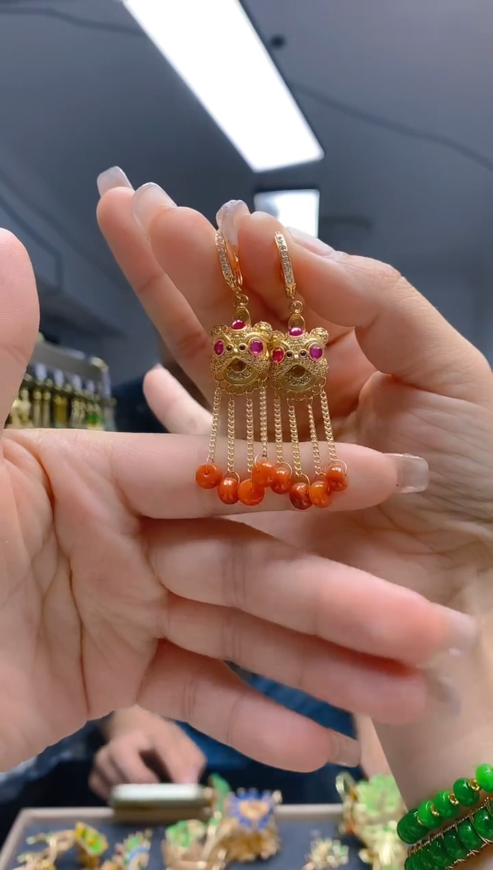 【闪购商品】翡翠耳饰合金556翡翠耳包