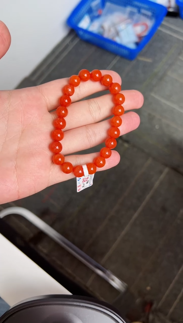 【闪购商品】南红玛瑙亮光卡9+手串未镶嵌保山杨柳滴水洞高品单圈