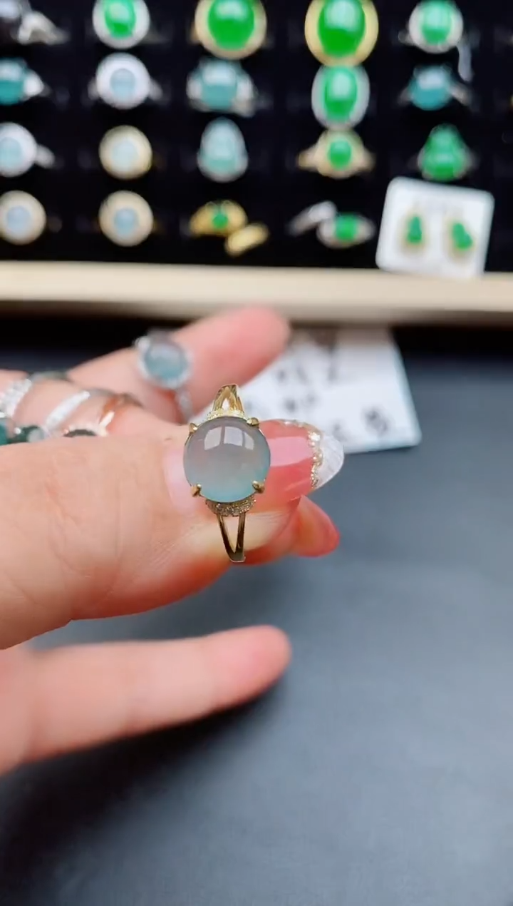 【闪购商品】翡翠戒指银S925镶嵌5080580